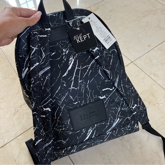 Sol & Selene NWT $100 Black/White Lulu Like Backpack - Picture 5 of 5